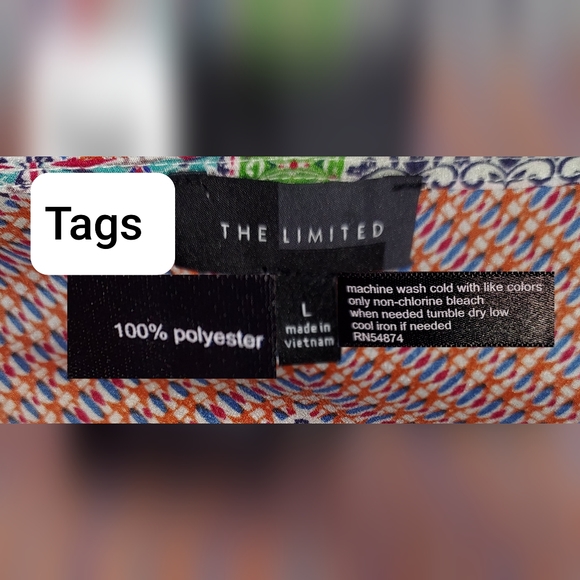 The Limted multicolored print light weight top size L. - Picture 9 of 9